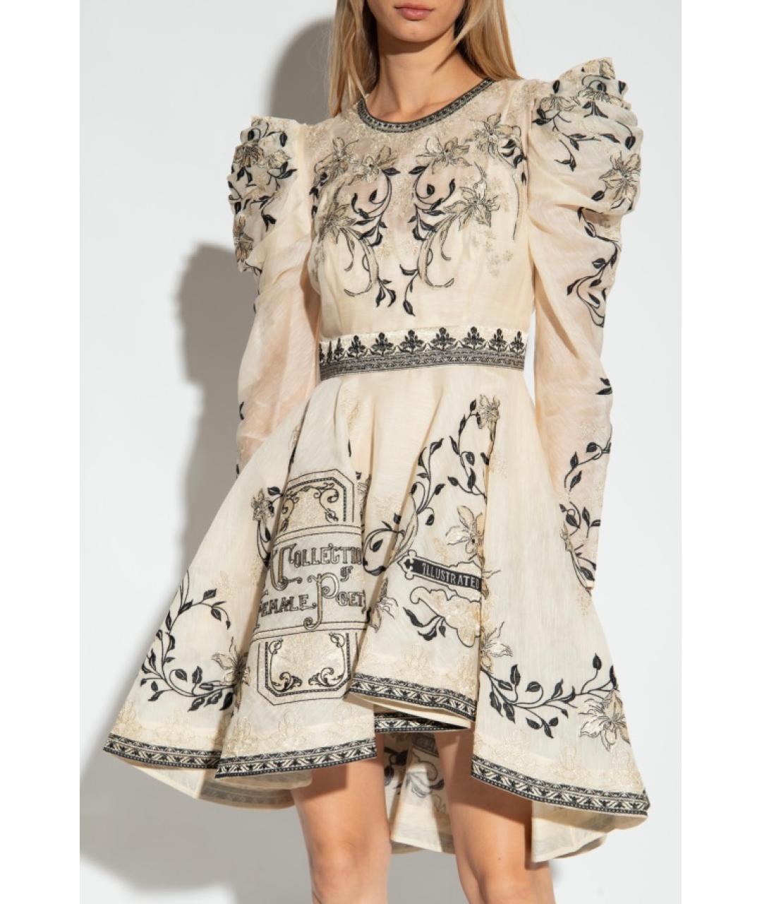 ZIMMERMANN Бежевое коктейльное платье, фото 4