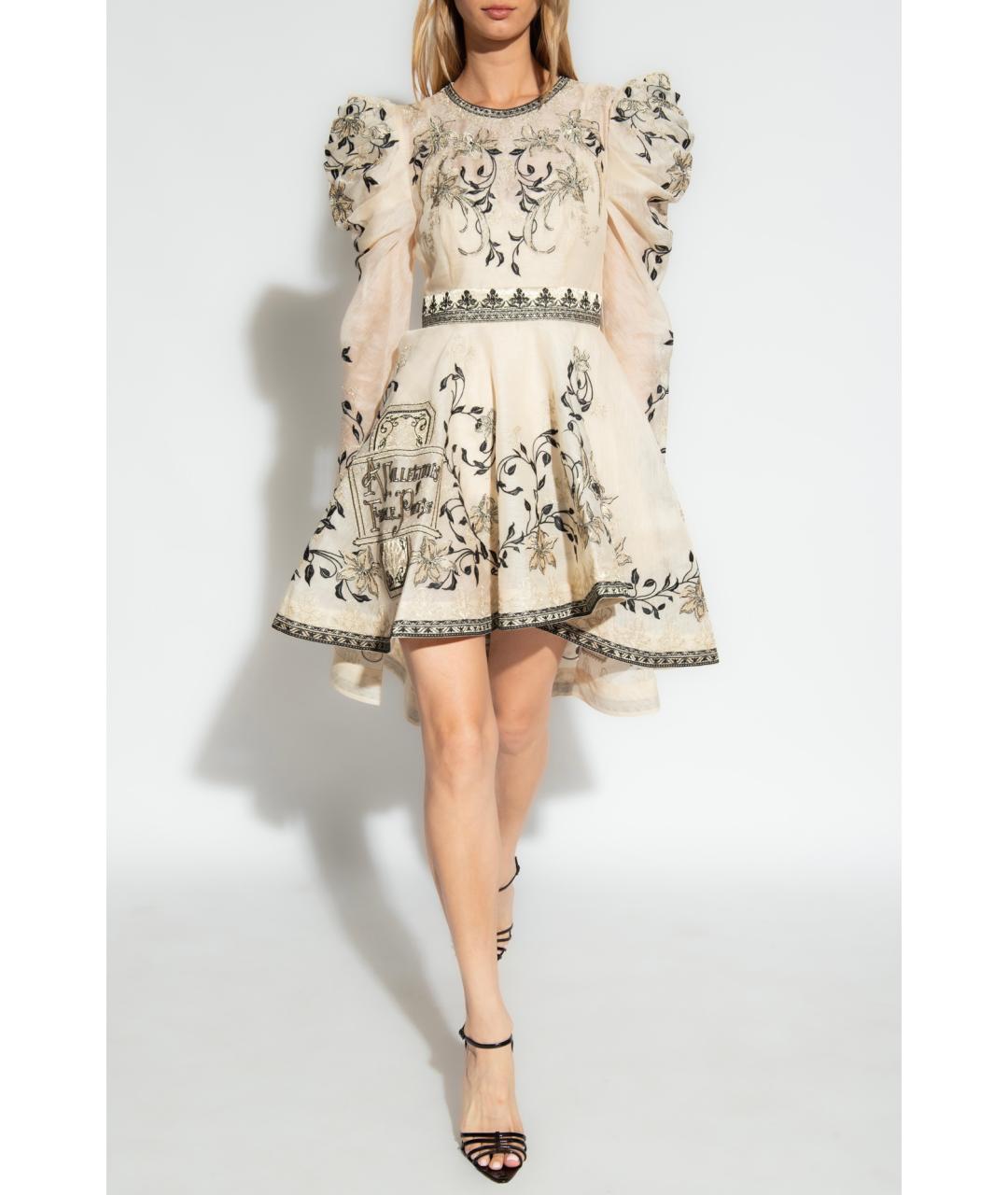 ZIMMERMANN Бежевое коктейльное платье, фото 3