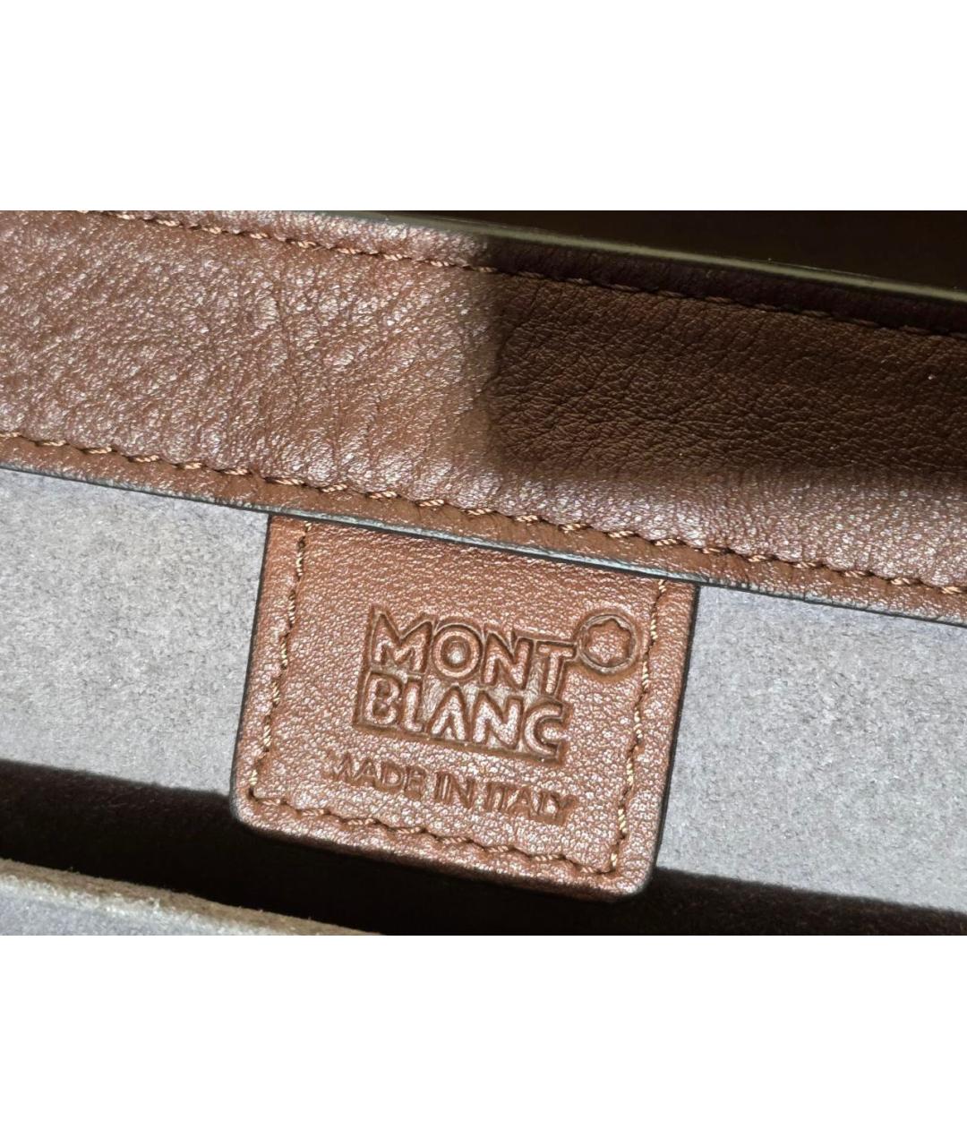 MONTBLANC Коричневый кожаный портфель, фото 4