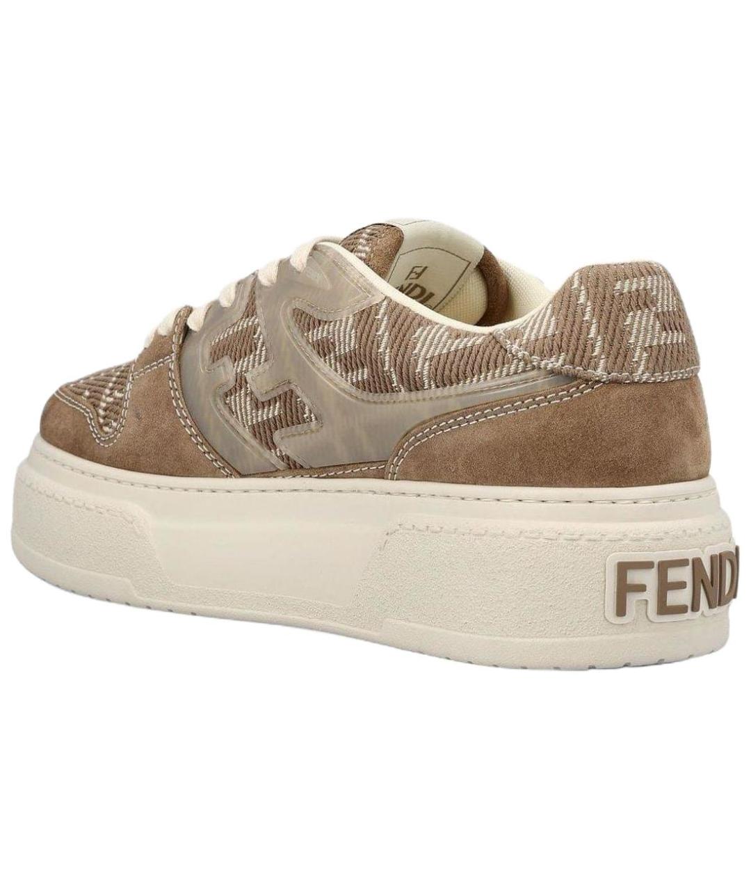 FENDI Коричневые кроссовки, фото 5