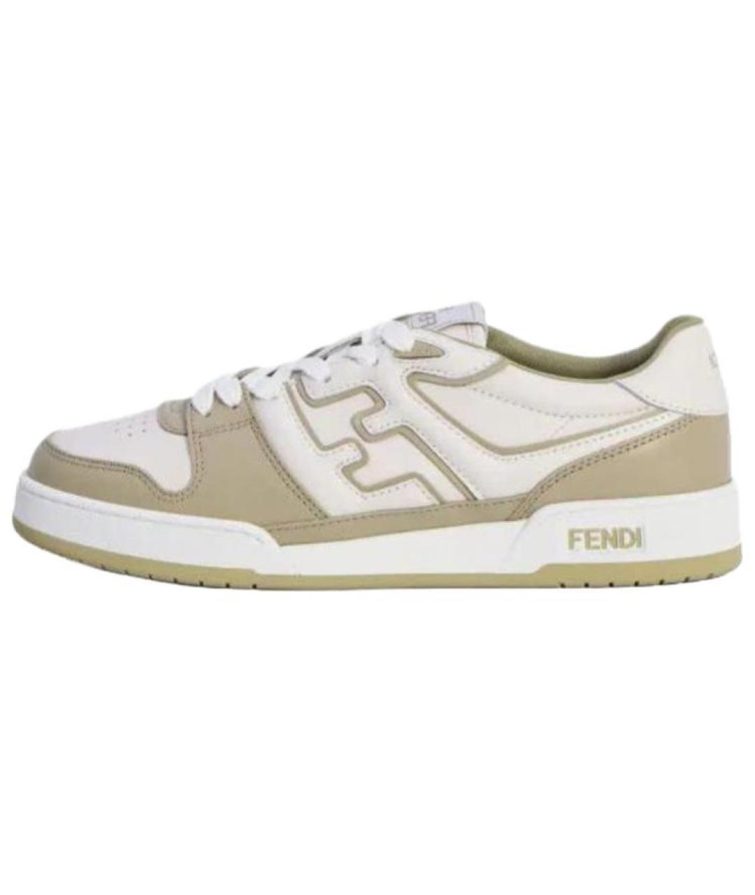 FENDI Бежевые низкие кроссовки / кеды, фото 2