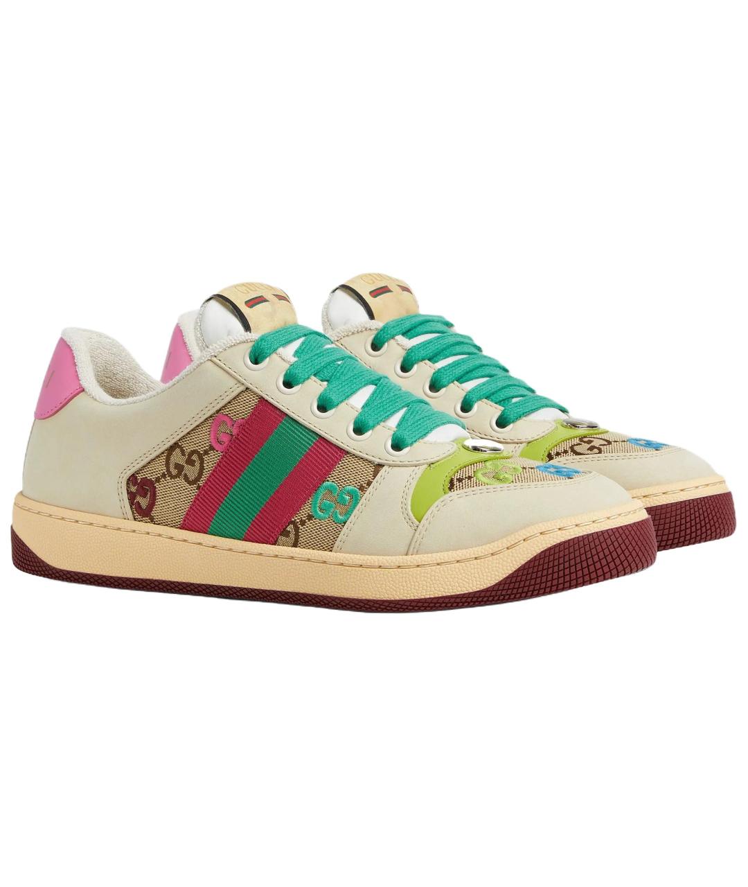 GUCCI Белые кроссовки, фото 3