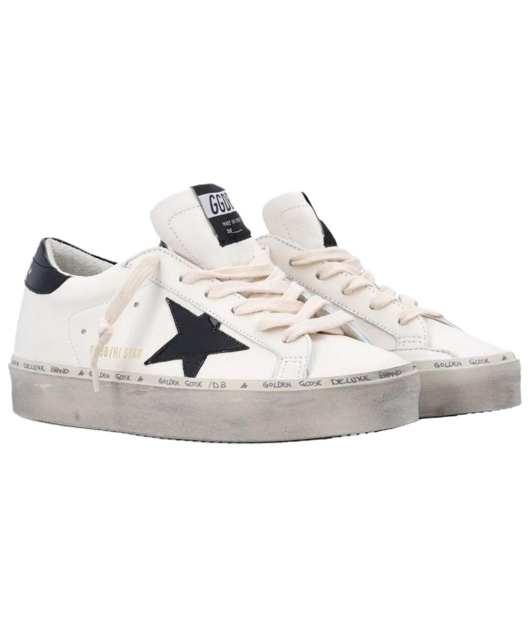GOLDEN GOOSE DELUXE BRAND Белые кожаные кроссовки, фото 4
