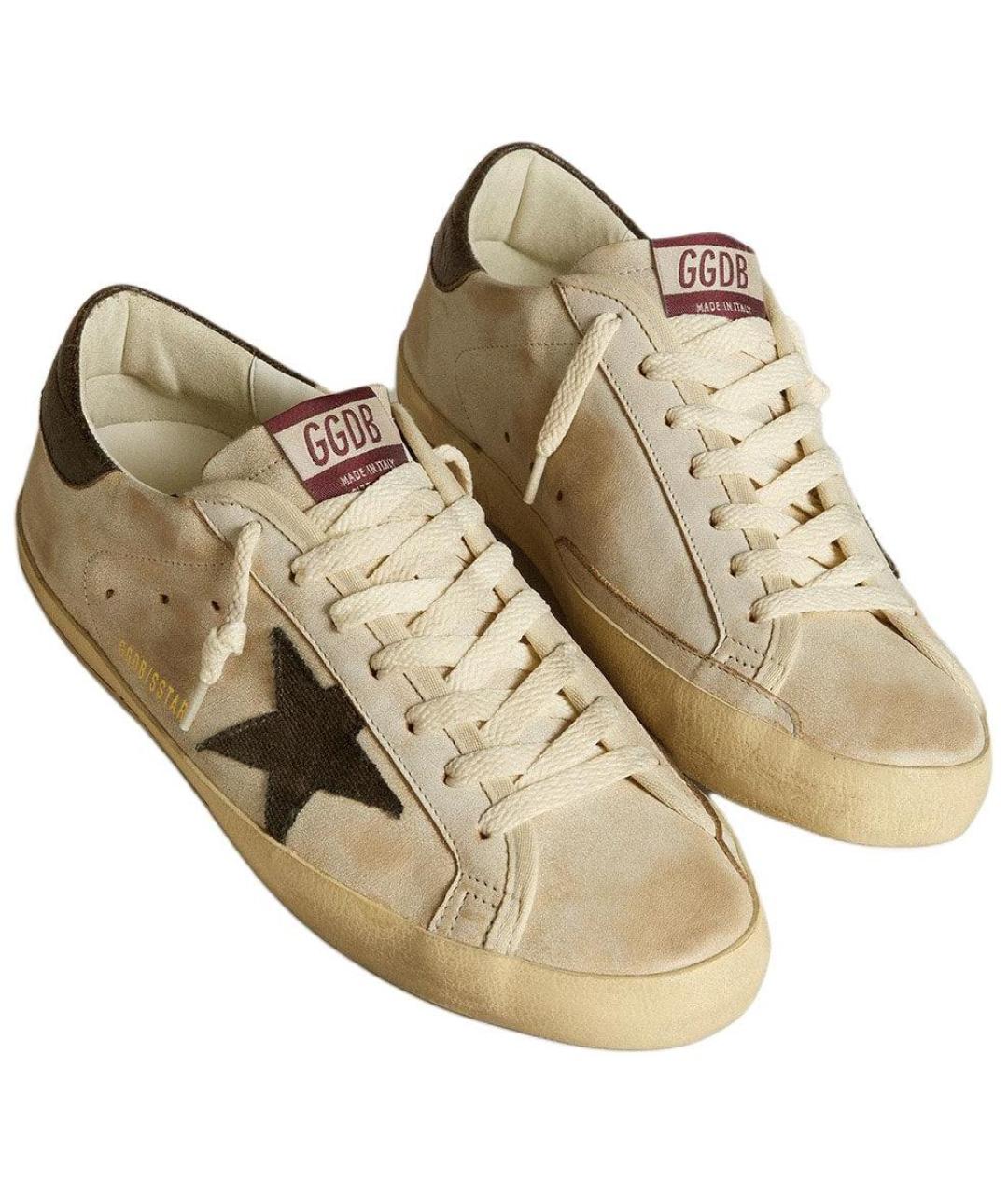 GOLDEN GOOSE DELUXE BRAND Бежевые низкие кроссовки / кеды, фото 3