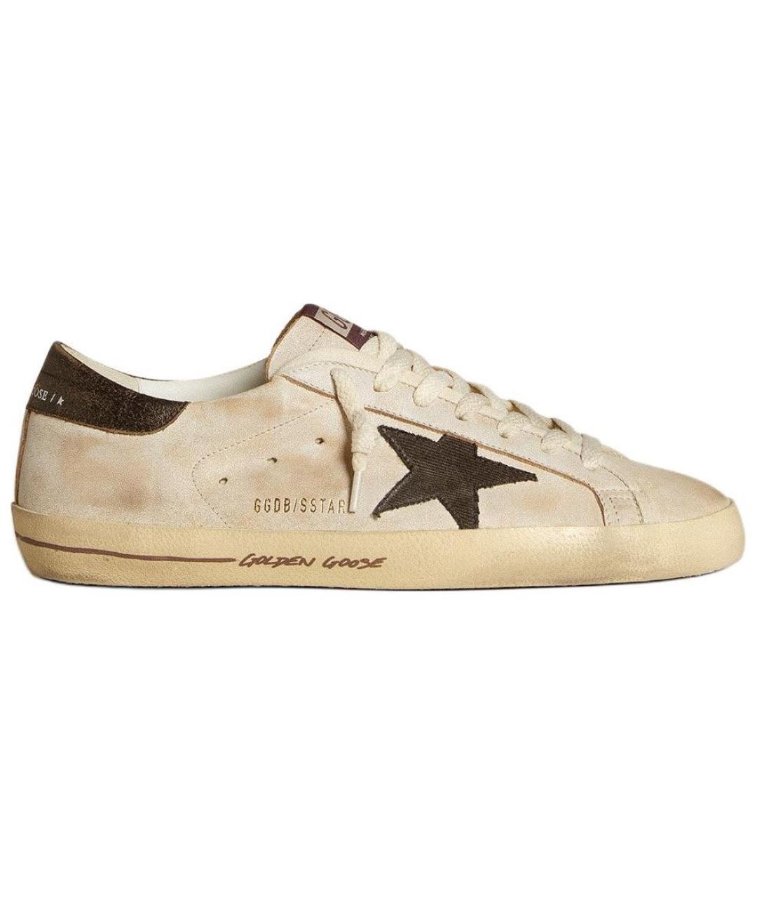 GOLDEN GOOSE DELUXE BRAND Бежевые низкие кроссовки / кеды, фото 1