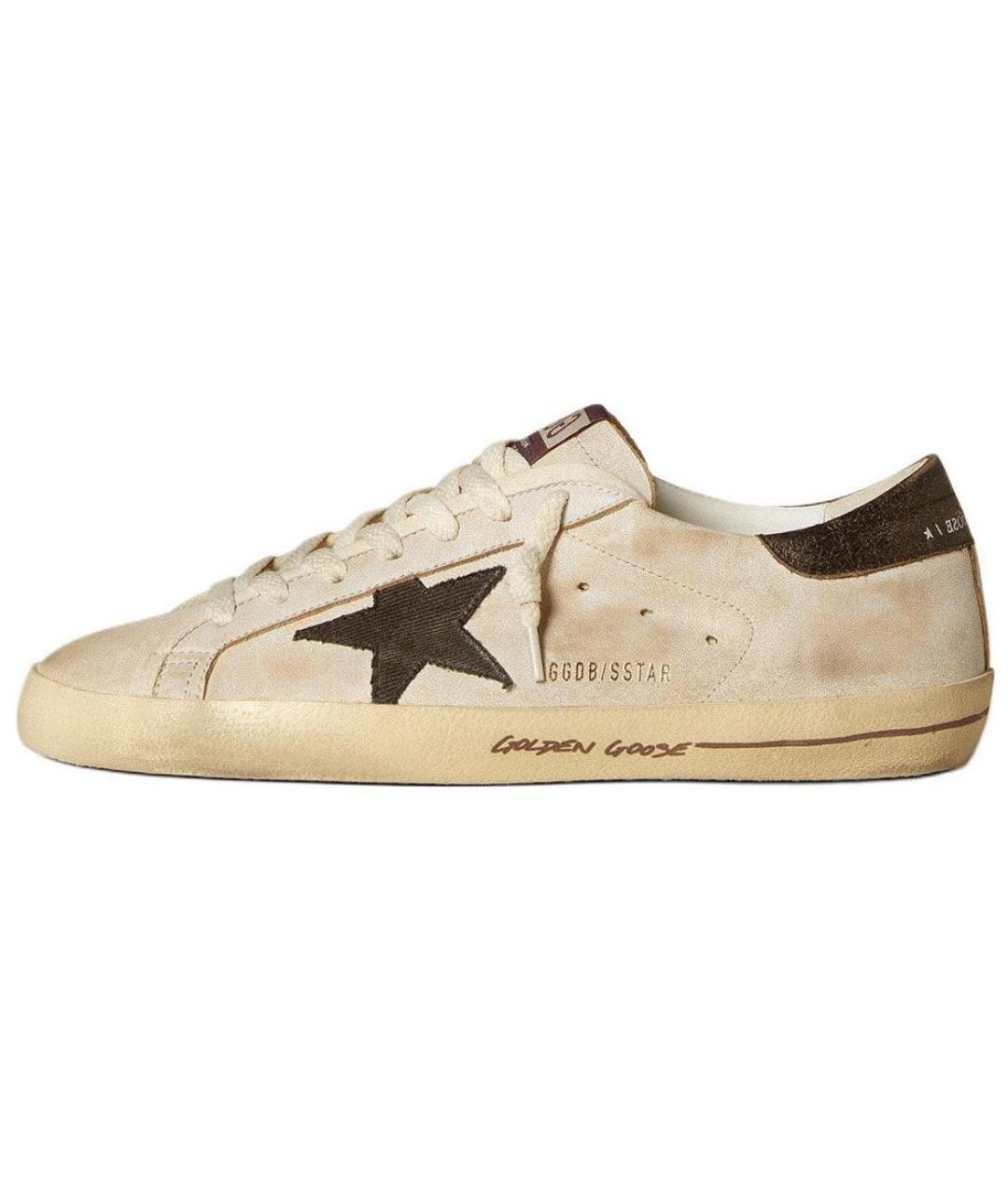 GOLDEN GOOSE DELUXE BRAND Бежевые низкие кроссовки / кеды, фото 2