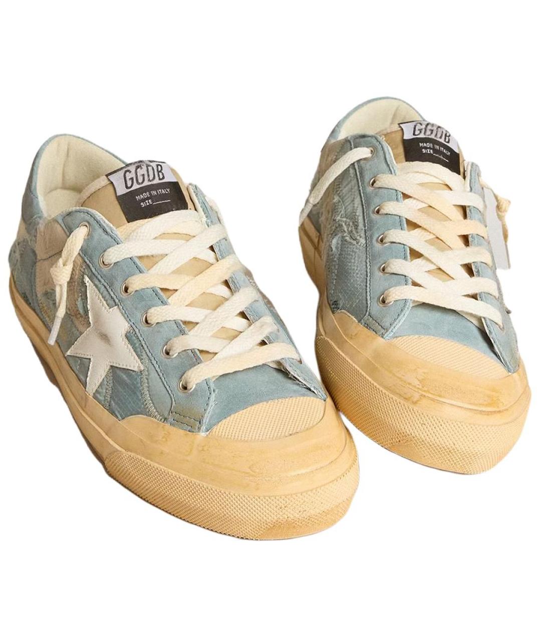GOLDEN GOOSE DELUXE BRAND Голубые низкие кроссовки / кеды, фото 3