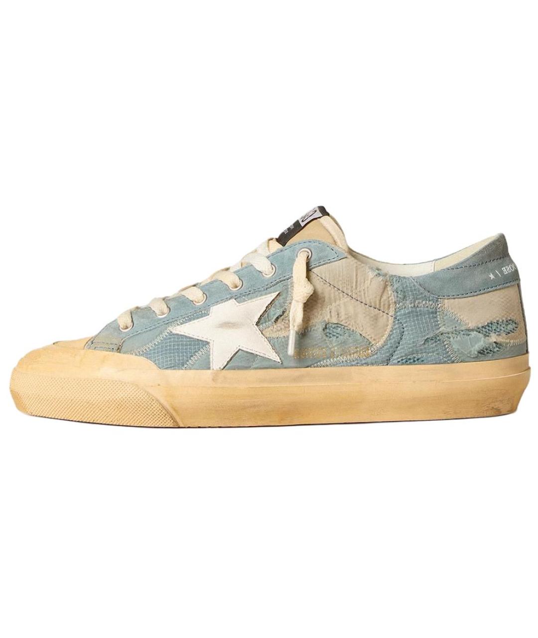 GOLDEN GOOSE DELUXE BRAND Голубые низкие кроссовки / кеды, фото 2