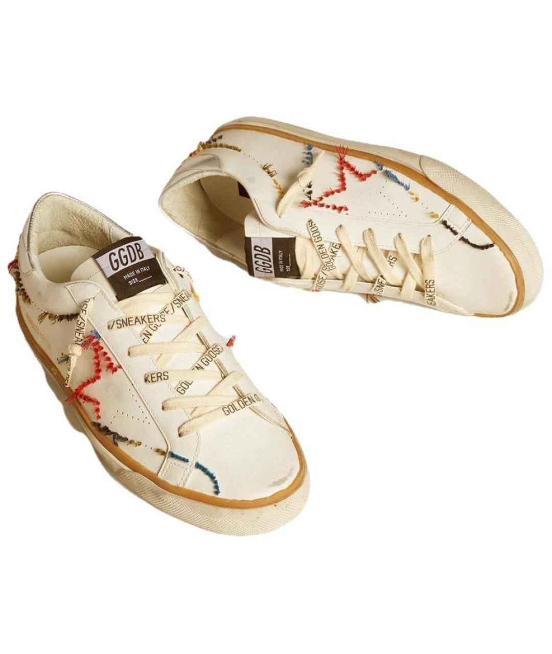 GOLDEN GOOSE DELUXE BRAND Белые кожаные кеды, фото 3