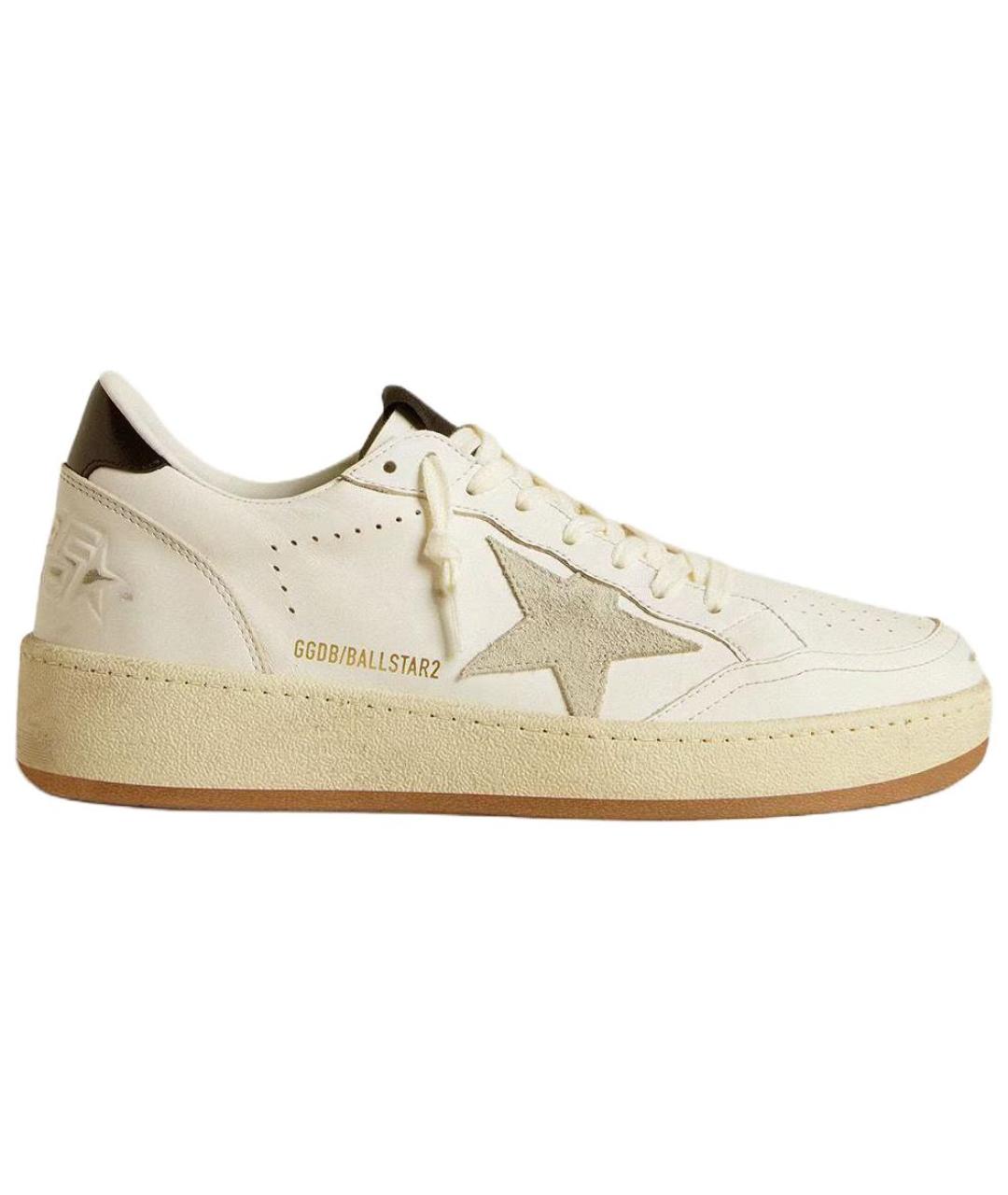 GOLDEN GOOSE DELUXE BRAND Белые кожаные низкие кроссовки / кеды, фото 1