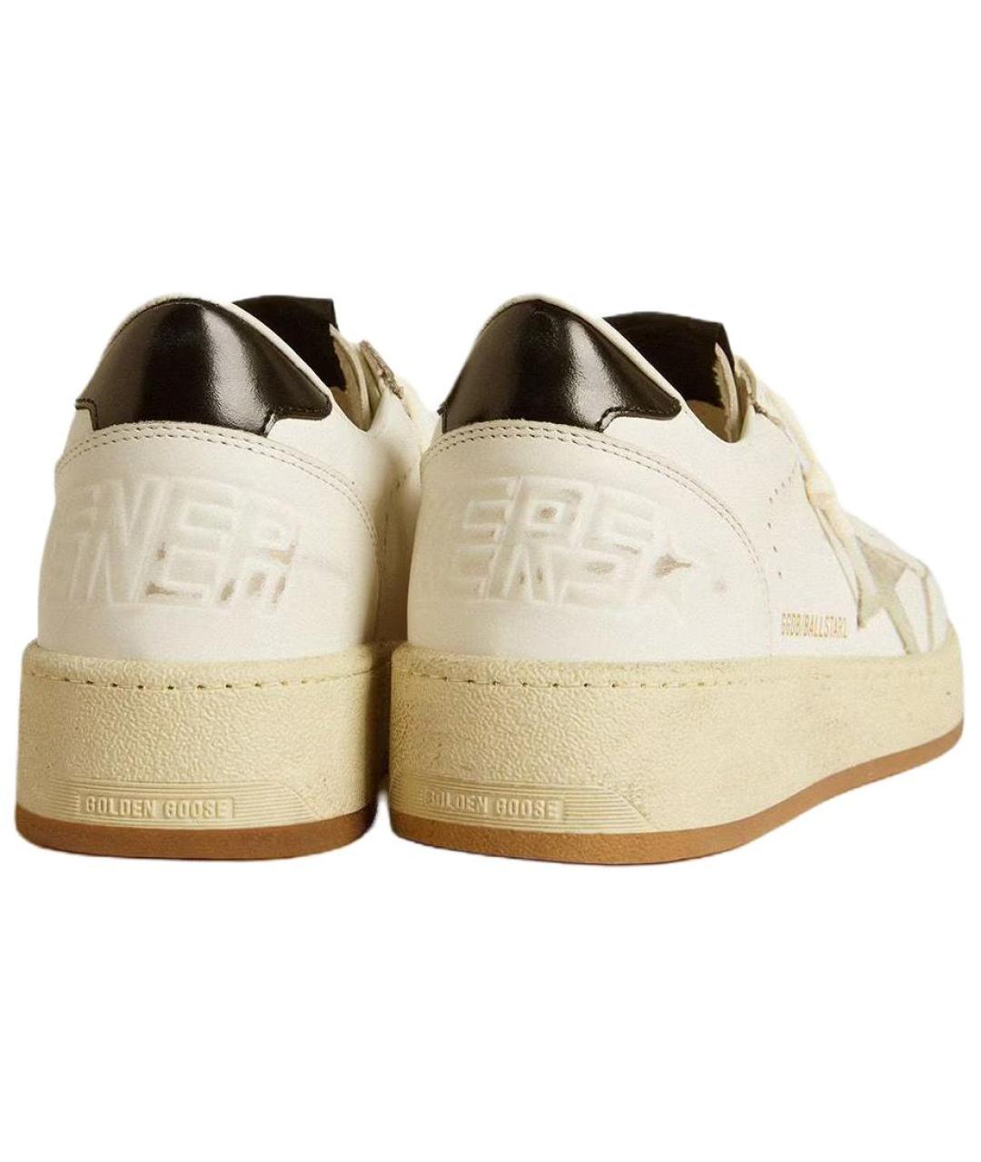 GOLDEN GOOSE DELUXE BRAND Белые кожаные низкие кроссовки / кеды, фото 4