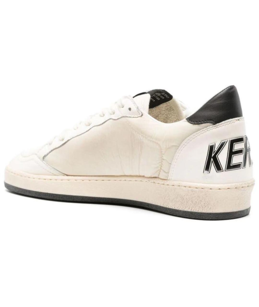 GOLDEN GOOSE DELUXE BRAND Бежевые кожаные низкие кроссовки / кеды, фото 5