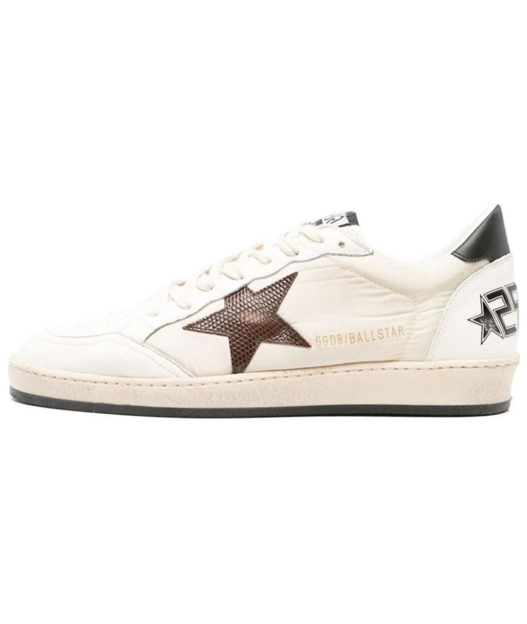 GOLDEN GOOSE DELUXE BRAND Бежевые кожаные низкие кроссовки / кеды, фото 2