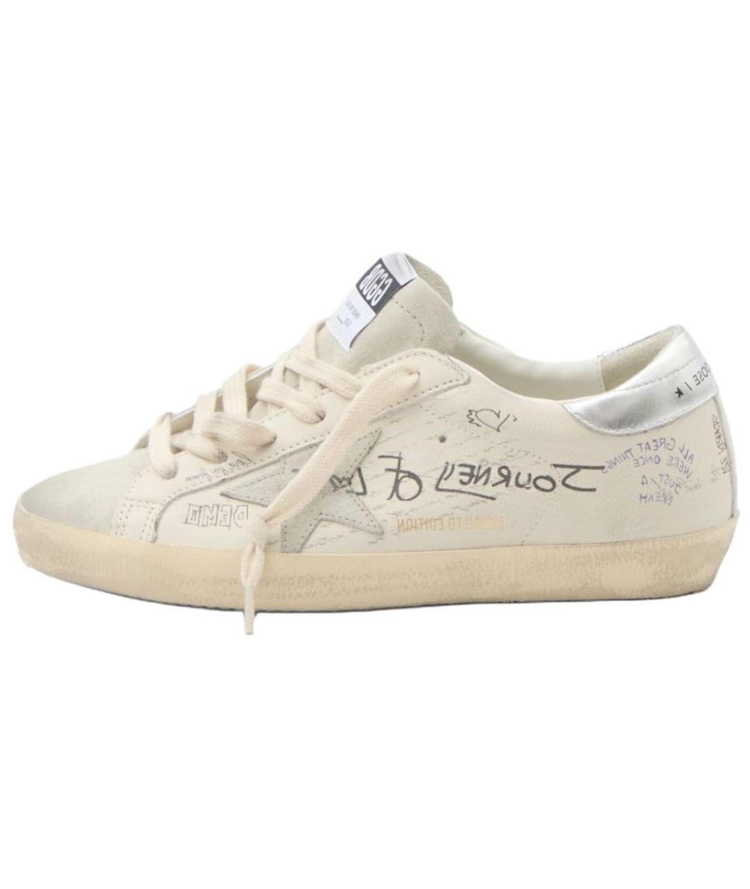 GOLDEN GOOSE DELUXE BRAND Белые кожаные кроссовки, фото 2