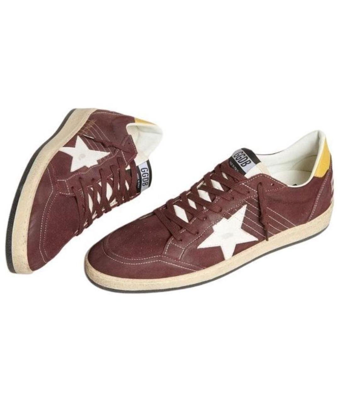 GOLDEN GOOSE DELUXE BRAND Коричневые кожаные кеды, фото 4