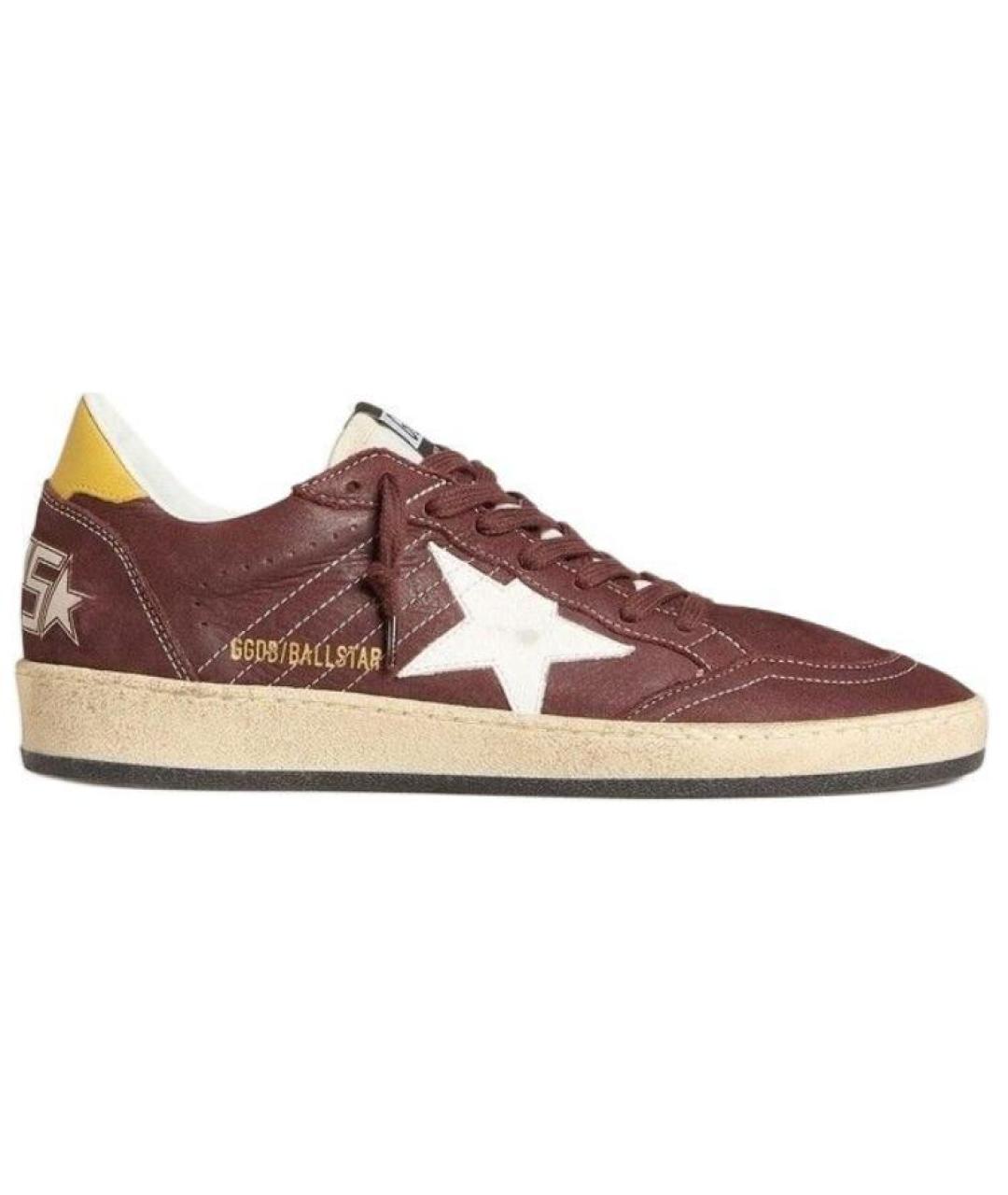 GOLDEN GOOSE DELUXE BRAND Коричневые кожаные кеды, фото 1