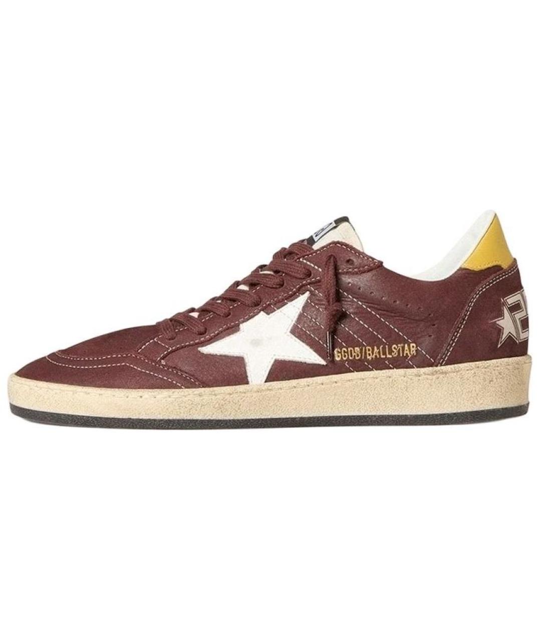 GOLDEN GOOSE DELUXE BRAND Коричневые кожаные кеды, фото 2