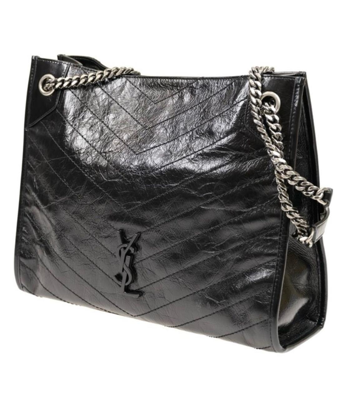 SAINT LAURENT Черная сумка тоут, фото 4