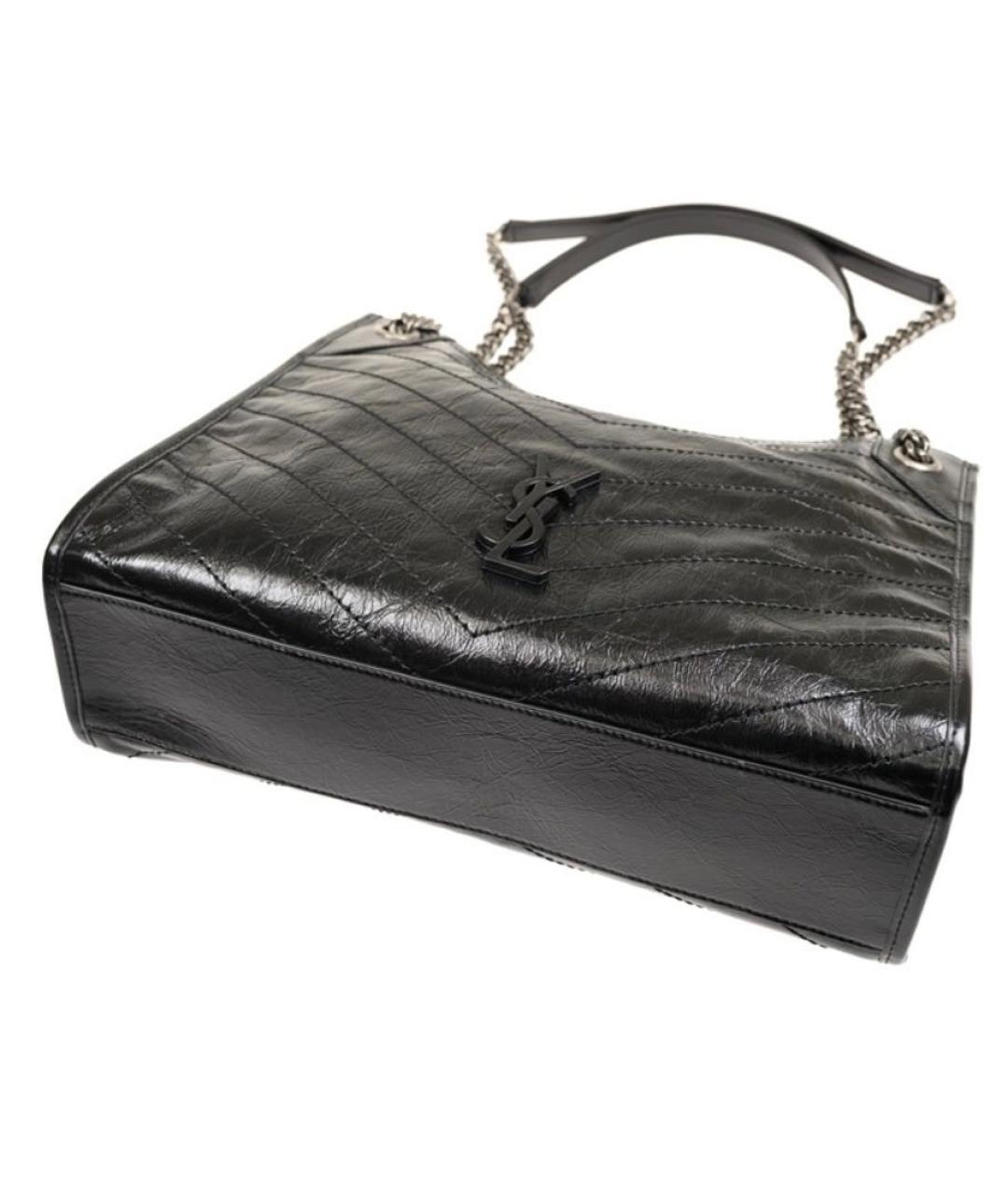 SAINT LAURENT Черная сумка тоут, фото 2