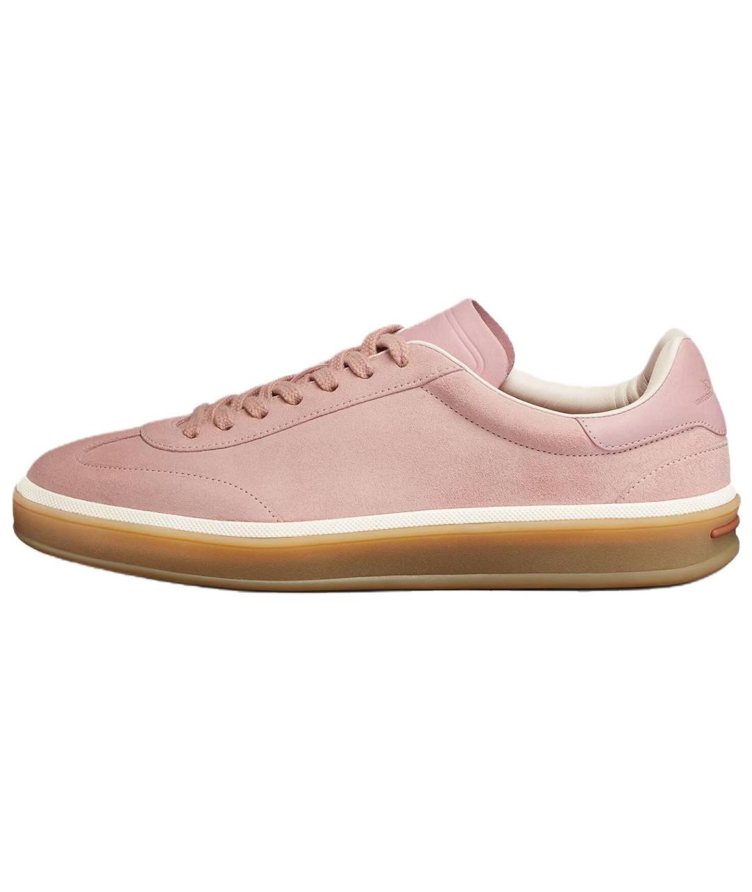 LORO PIANA Розовые кеды, фото 2