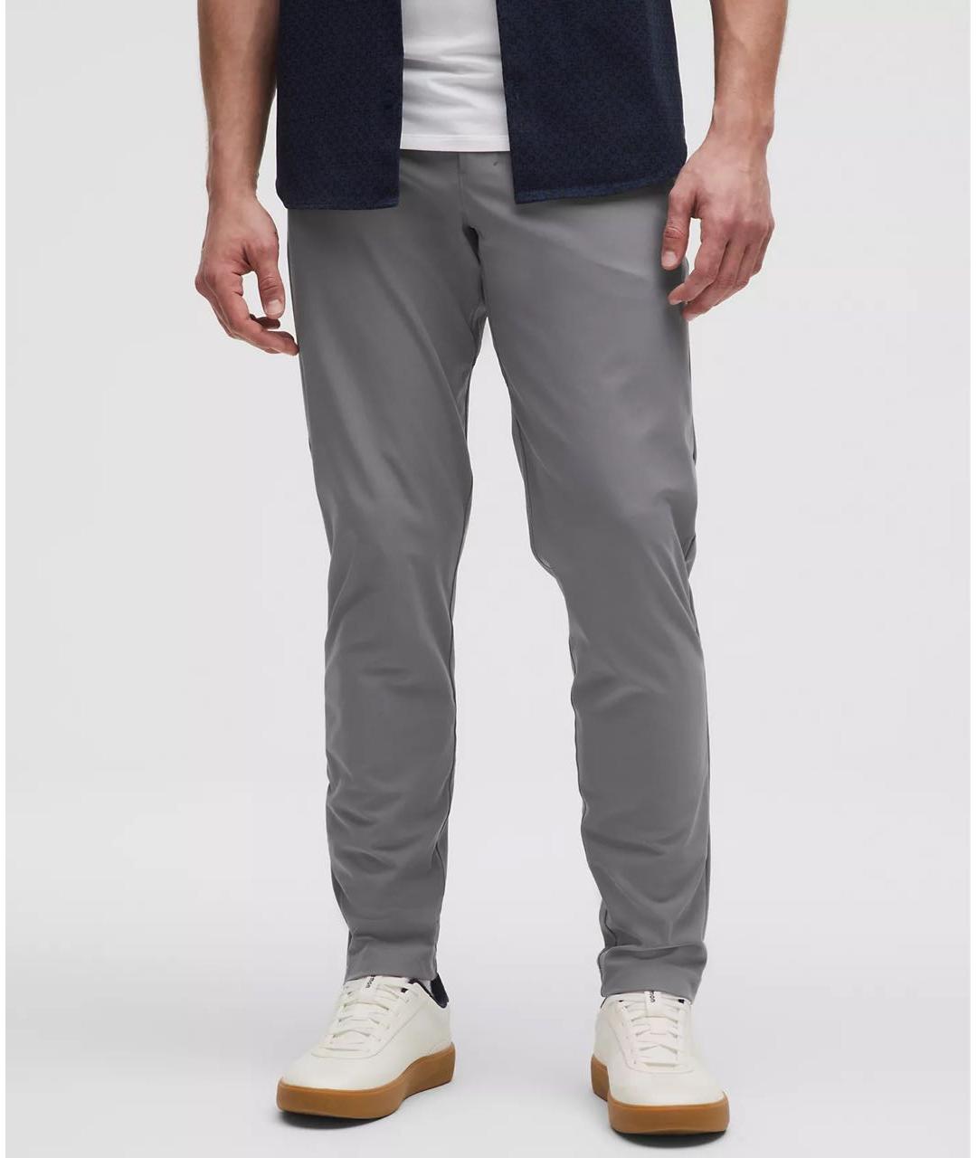 Lululemon Серые хлопко-эластановые брюки чинос, фото 2