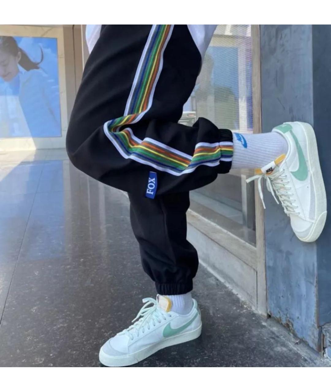 NIKE Белые текстильные низкие кроссовки / кеды, фото 8