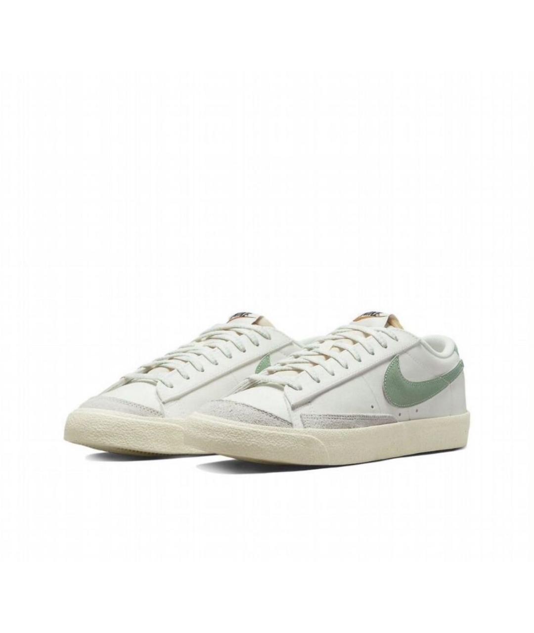 NIKE Белые текстильные низкие кроссовки / кеды, фото 2