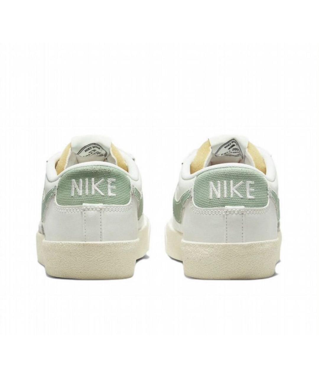 NIKE Белые текстильные низкие кроссовки / кеды, фото 4