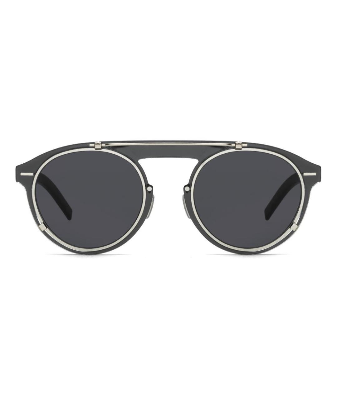 DIOR HOMME Черные металлические солнцезащитные очки, фото 1