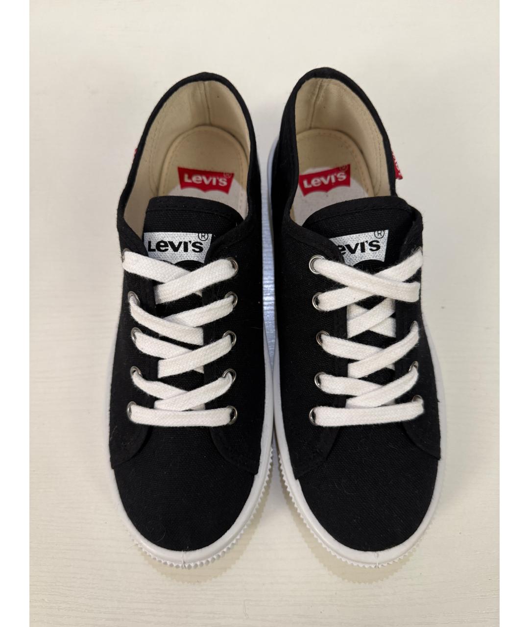 LEVI'S Черные текстильные кеды, фото 2
