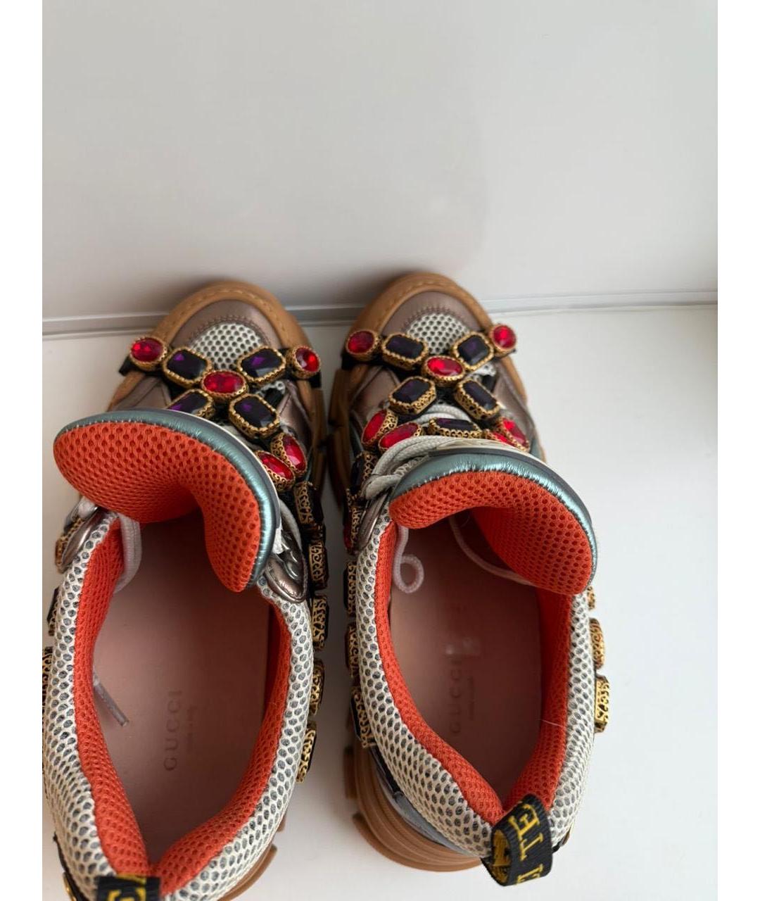 GUCCI Мульти кожаные кроссовки, фото 4