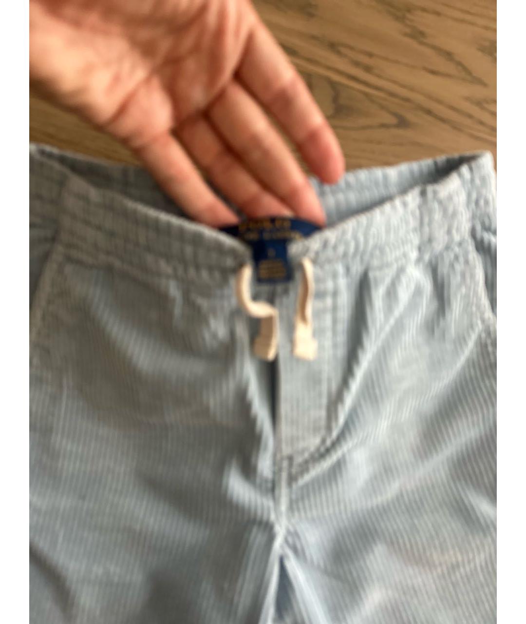 POLO RALPH LAUREN Голубые хлопковые брюки и шорты, фото 2
