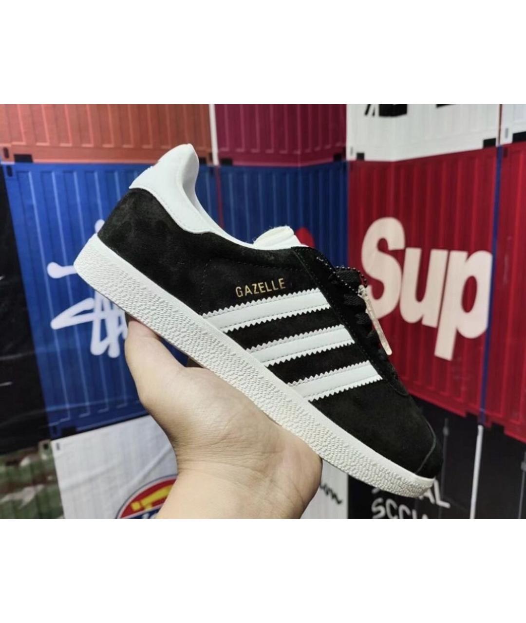 ADIDAS Черные замшевые низкие кроссовки / кеды, фото 8