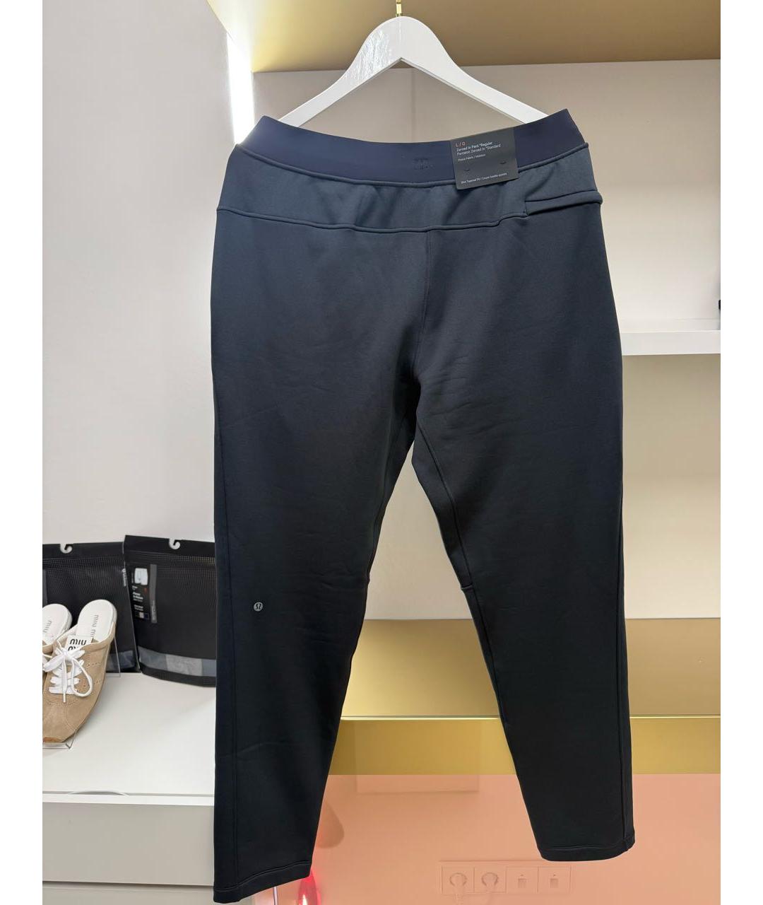 Lululemon Темно-синие полиэстеровые повседневные брюки, фото 2