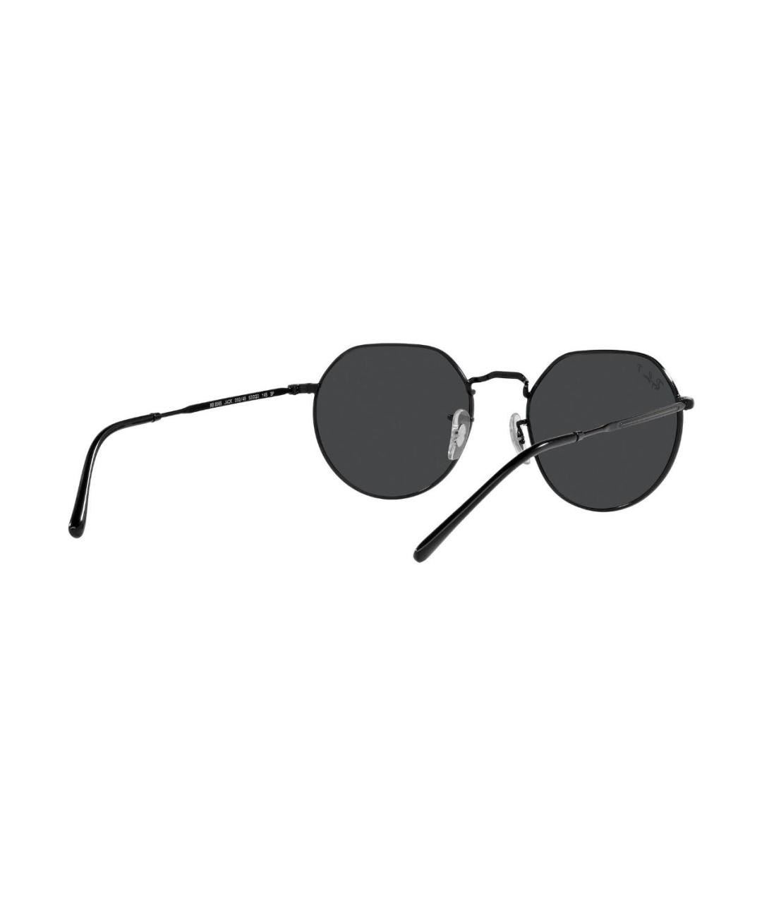 RAY BAN Черные металлические солнцезащитные очки, фото 5