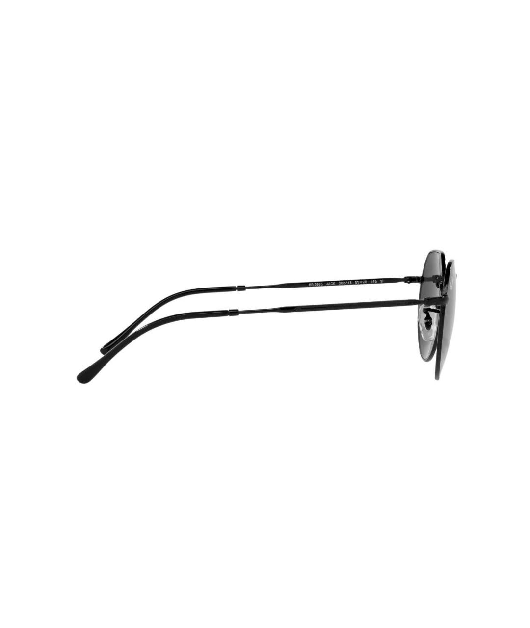 RAY BAN Черные металлические солнцезащитные очки, фото 3