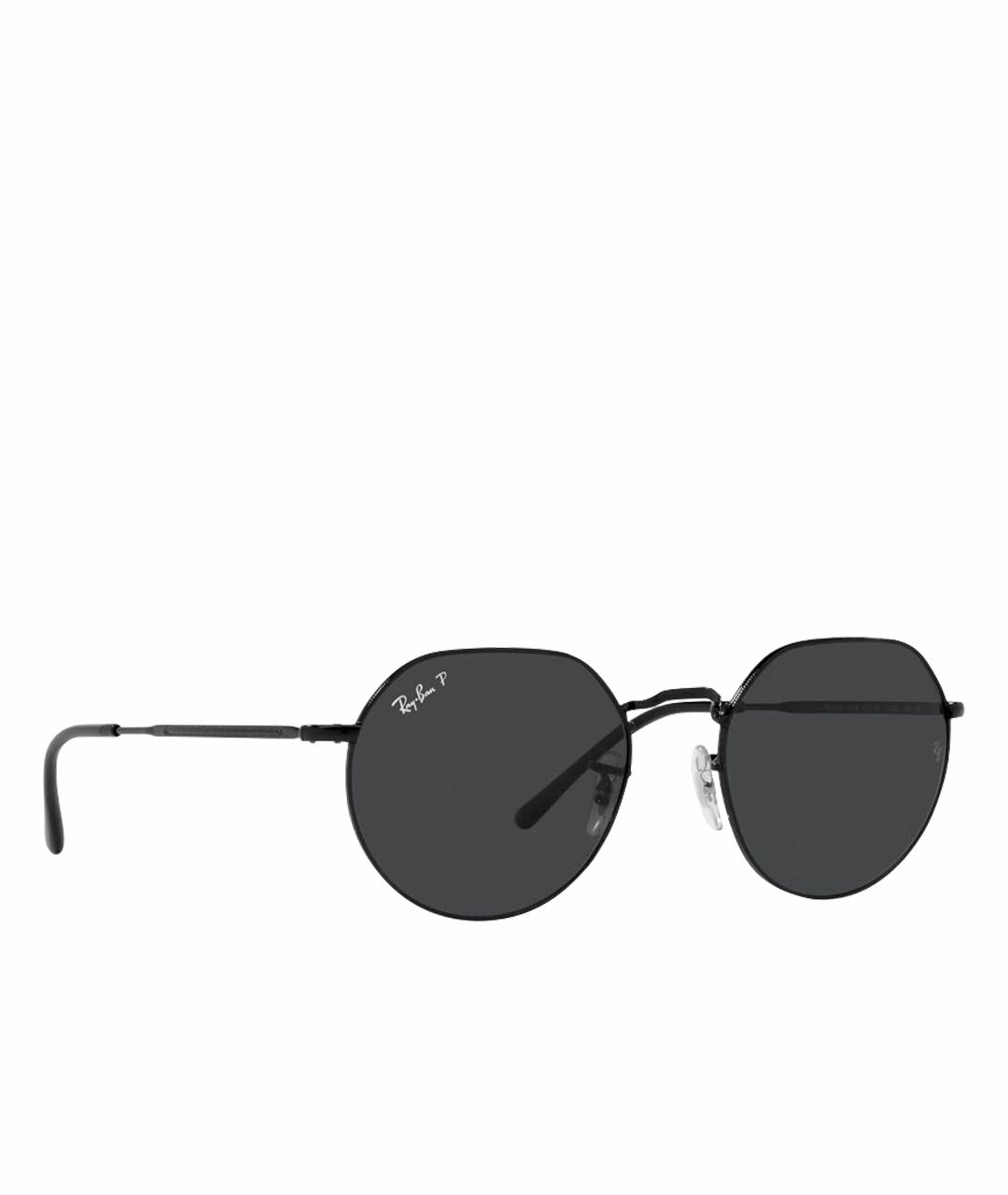 RAY BAN Черные металлические солнцезащитные очки, фото 1
