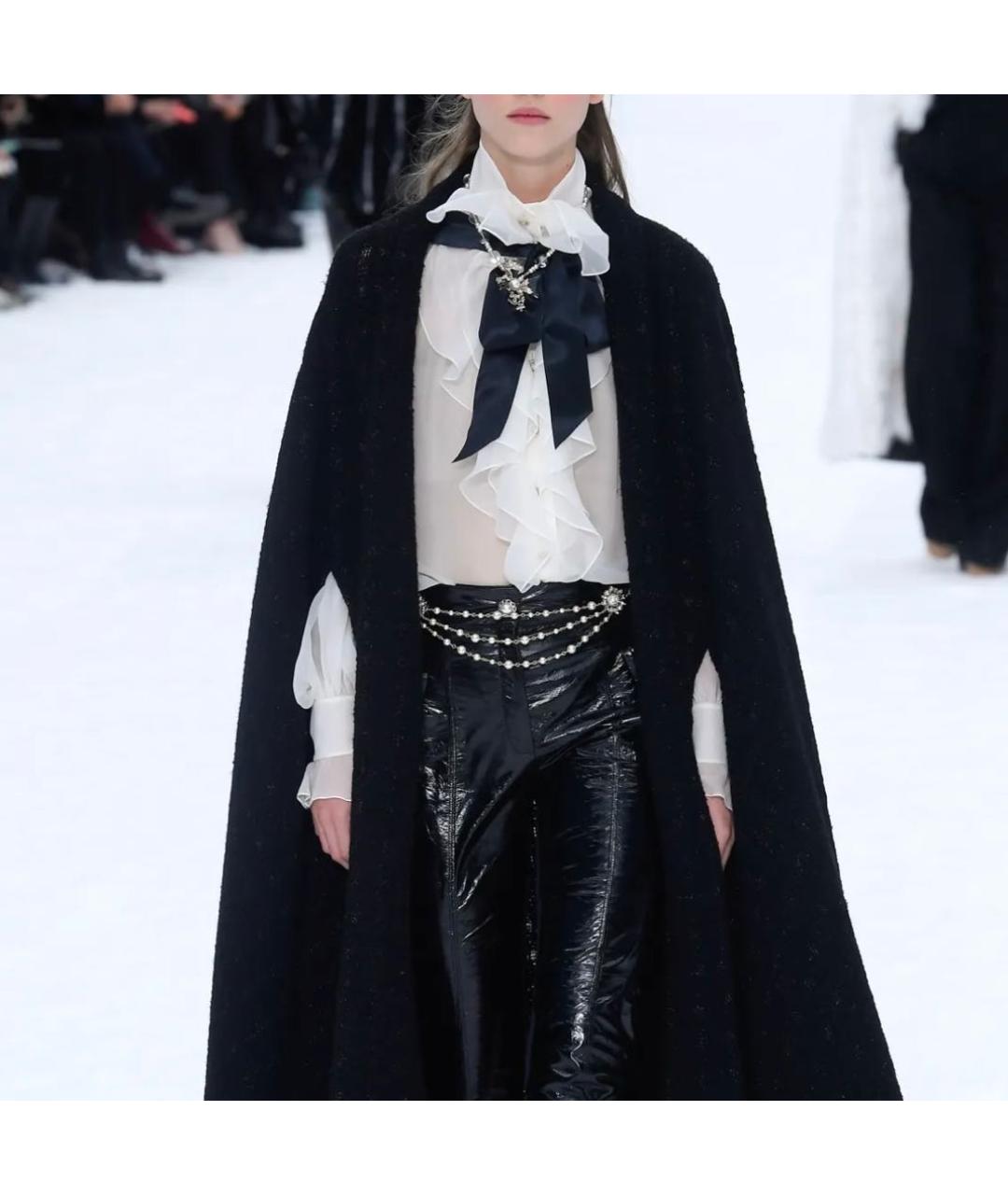CHANEL Черная шелковая блузы, фото 7