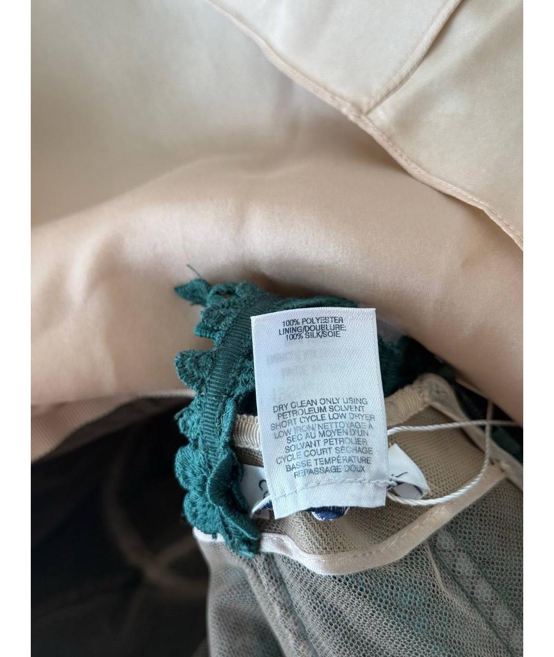 OSCAR DE LA RENTA Бирюзовое полиэстеровое вечернее платье, фото 4
