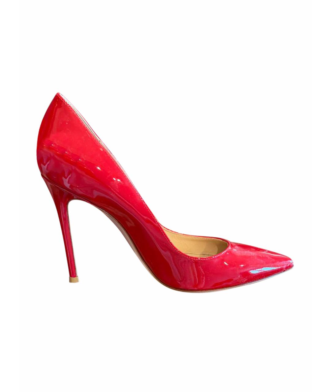 GIANVITO ROSSI Красные кожаные туфли, фото 1