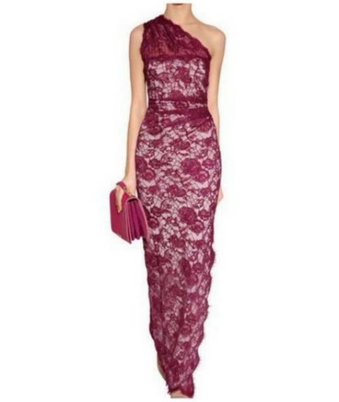 EMILIO PUCCI Бордовое вискозное вечернее платье, фото 8