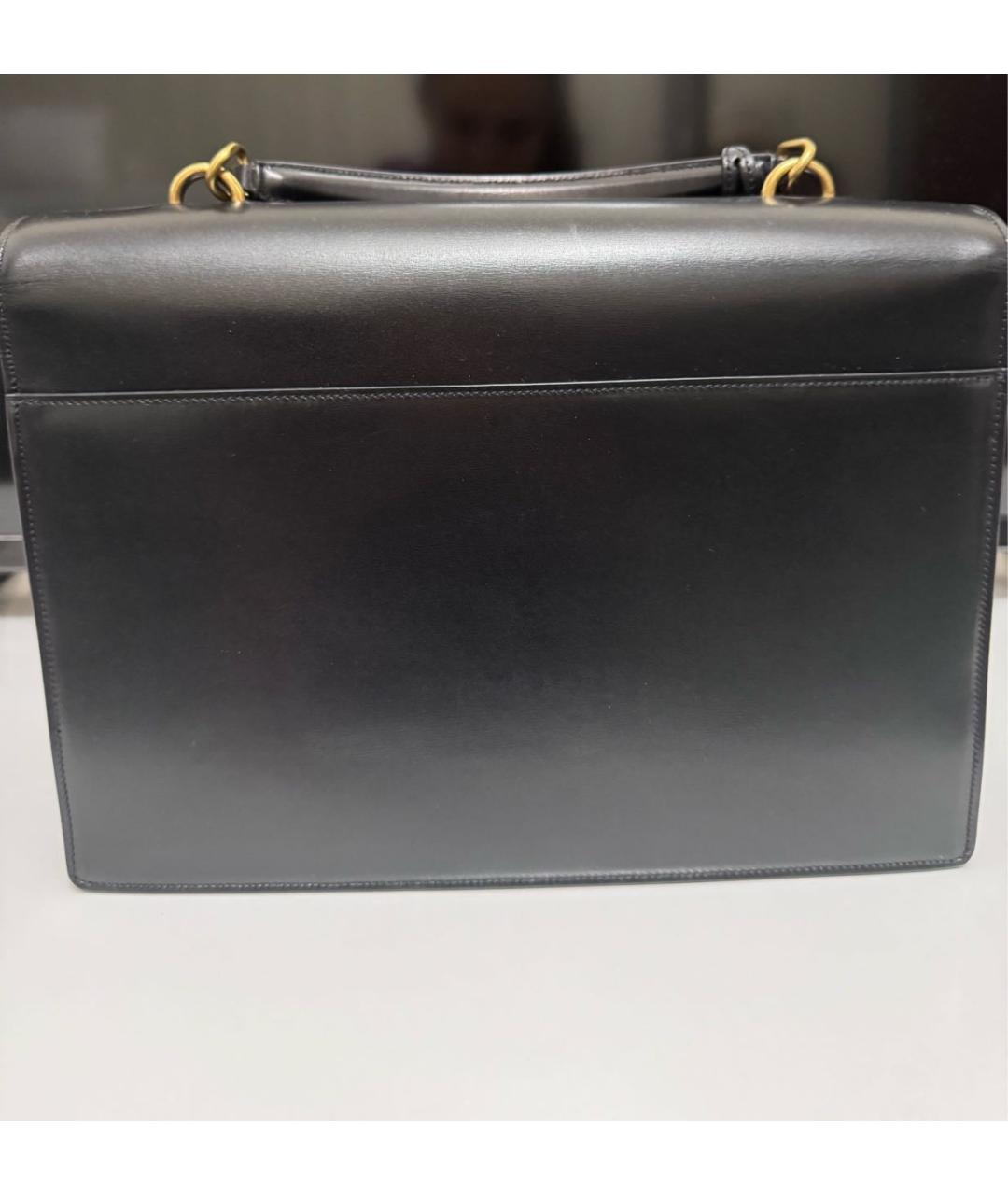 SAINT LAURENT Черная кожаная сумка через плечо, фото 3