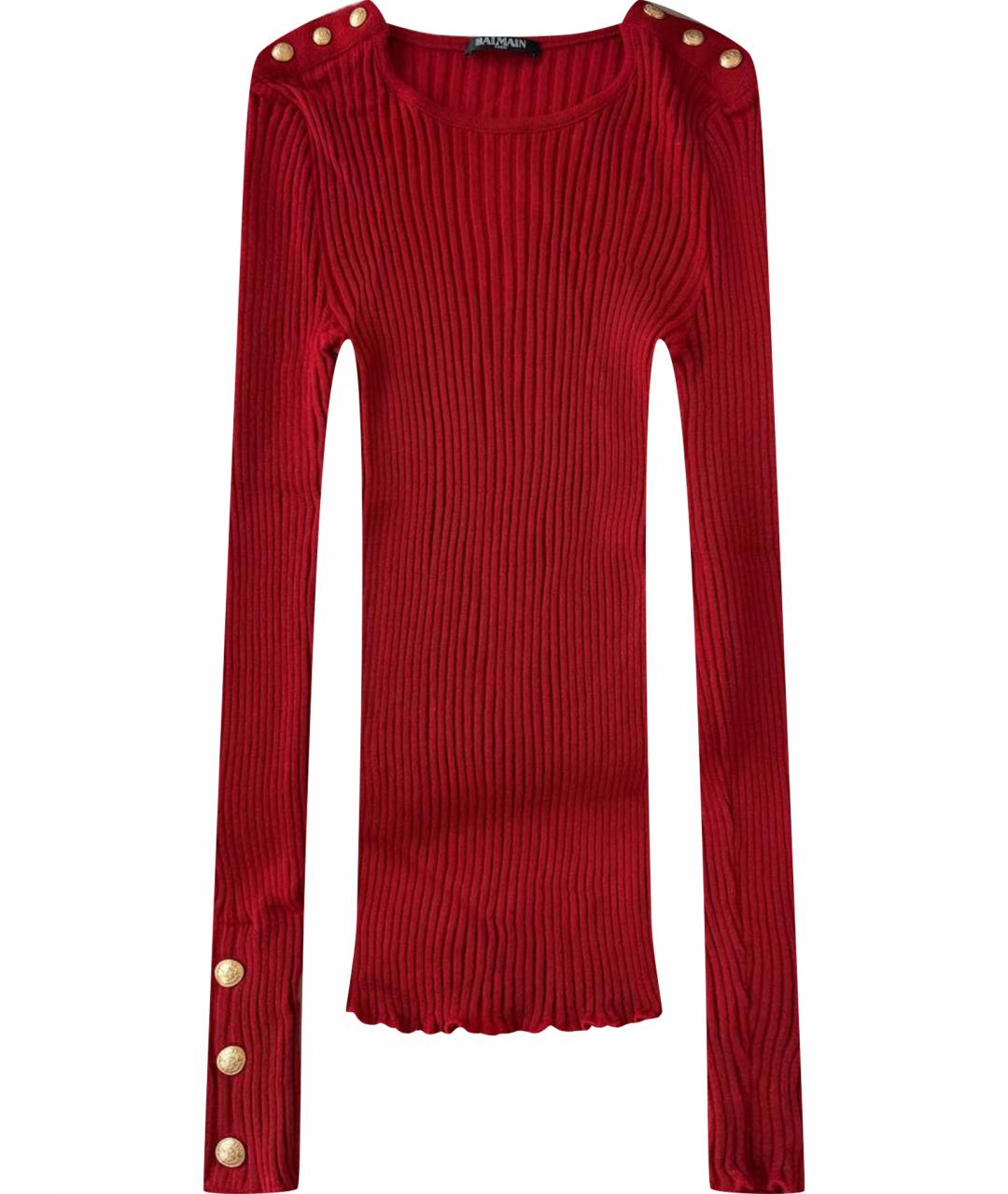 BALMAIN Красный полиамидовый джемпер / свитер, фото 1