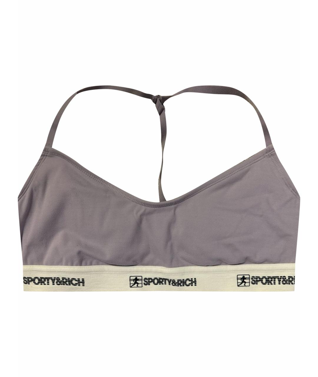 SPORTY AND RICH Фиолетовая хлопковая майка, фото 1