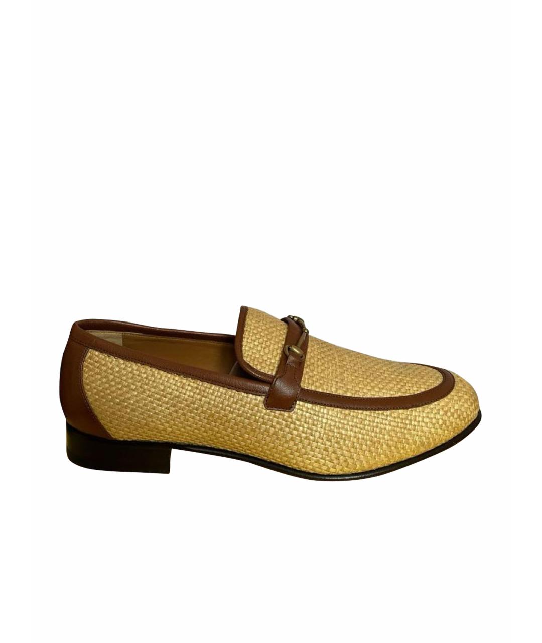 GUCCI Бежевые лоферы, фото 1