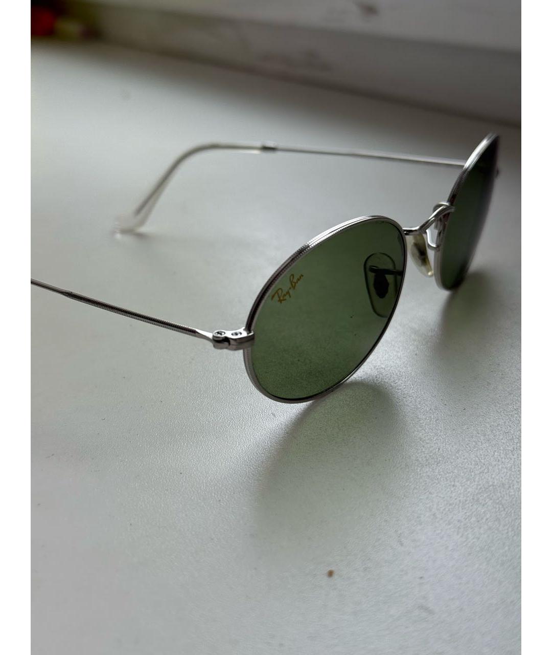RAY BAN Зеленые металлические солнцезащитные очки, фото 3
