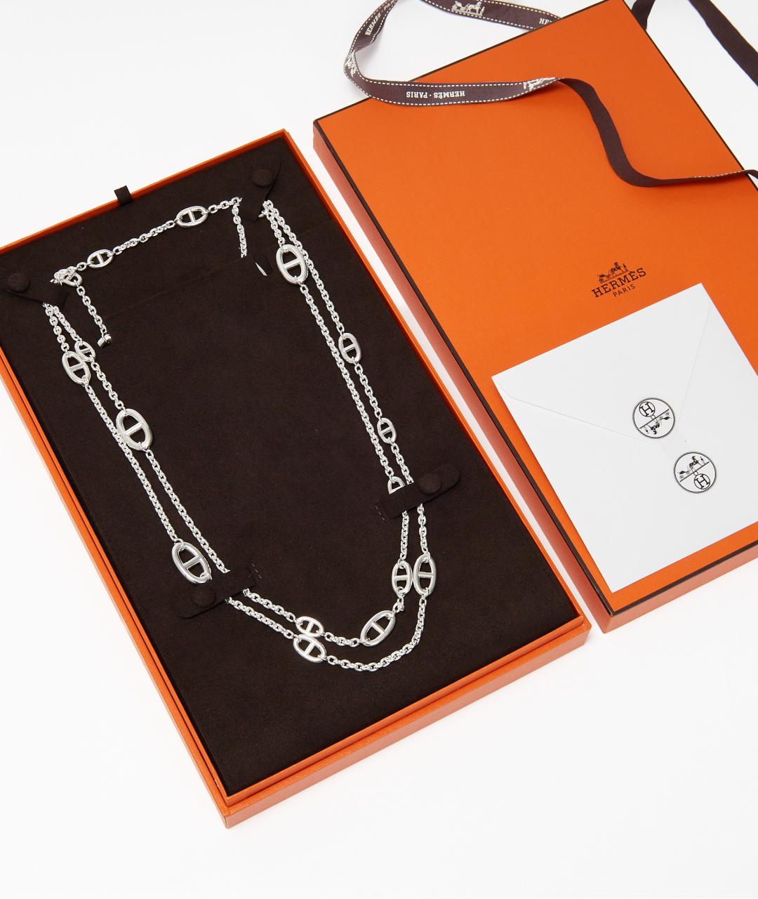 HERMES Серебряное серебряное колье, фото 4