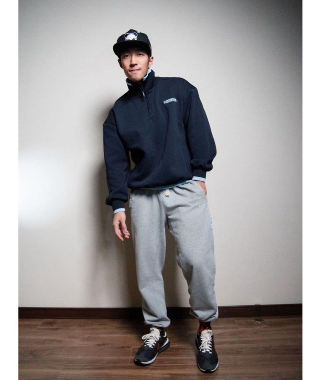 NIKE Черные текстильные низкие кроссовки / кеды, фото 8