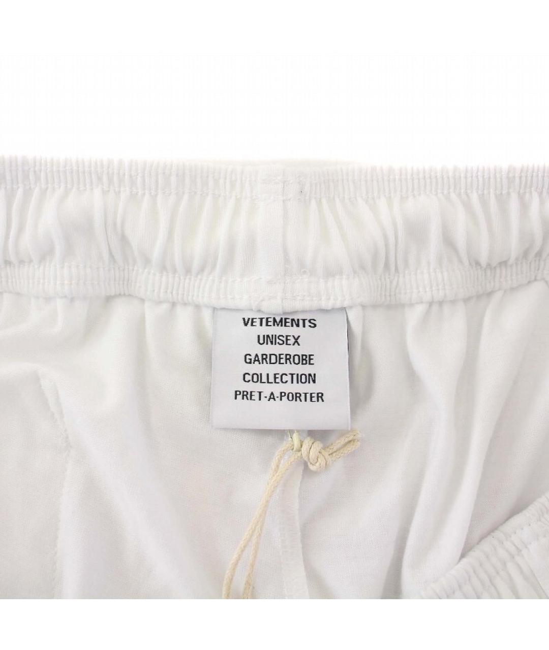 VETEMENTS Белые хлопковые шорты, фото 5