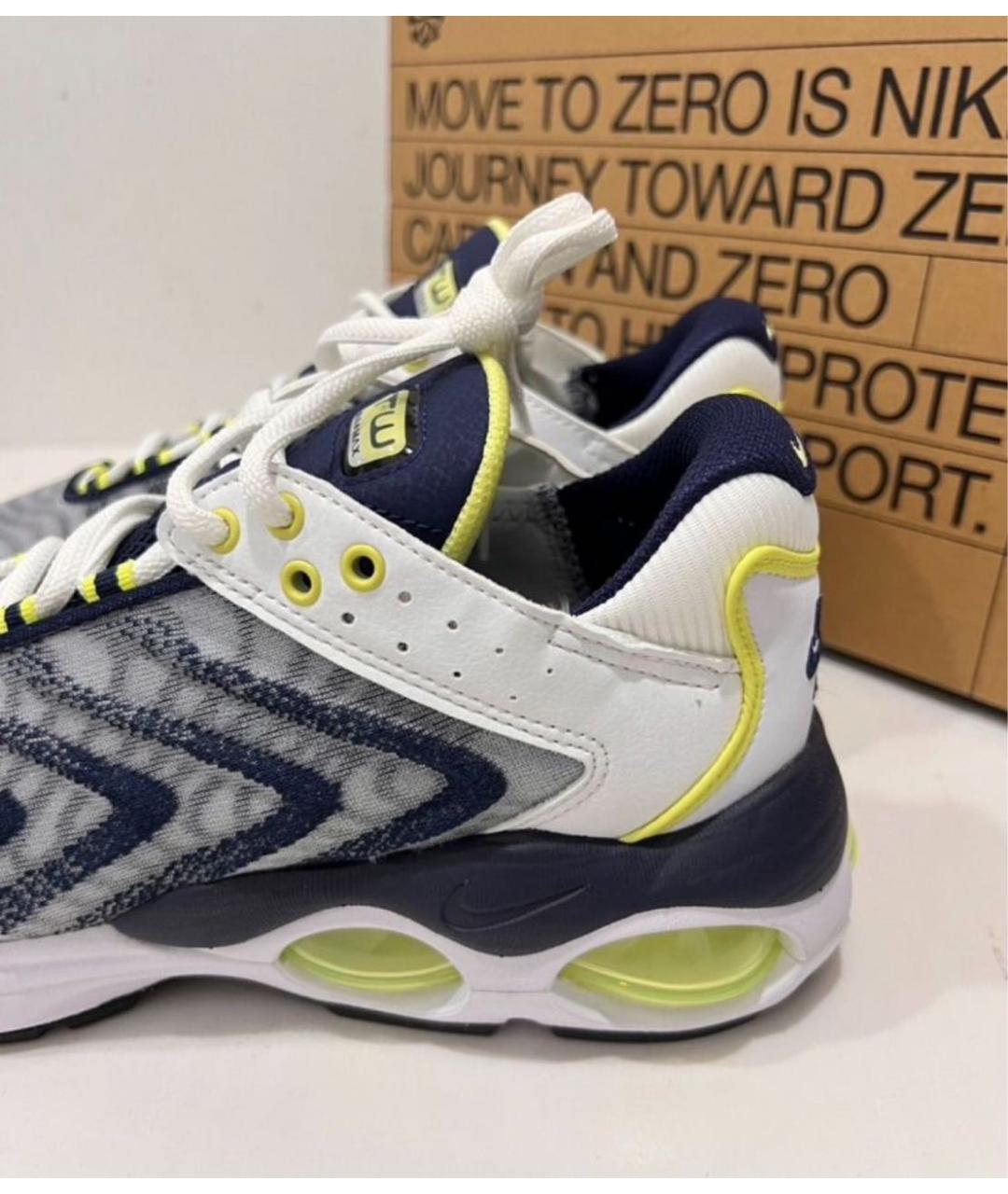 NIKE Белые текстильные низкие кроссовки / кеды, фото 5